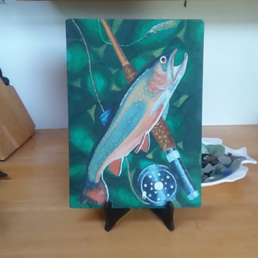 💥SOLD💥TROUT original art work - Picture 7 of 13